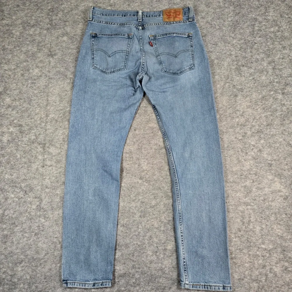 Levis Mens Light Blue 512 Slim Taper Stretch Denim Jeans 33x30 (Fits 33x28)